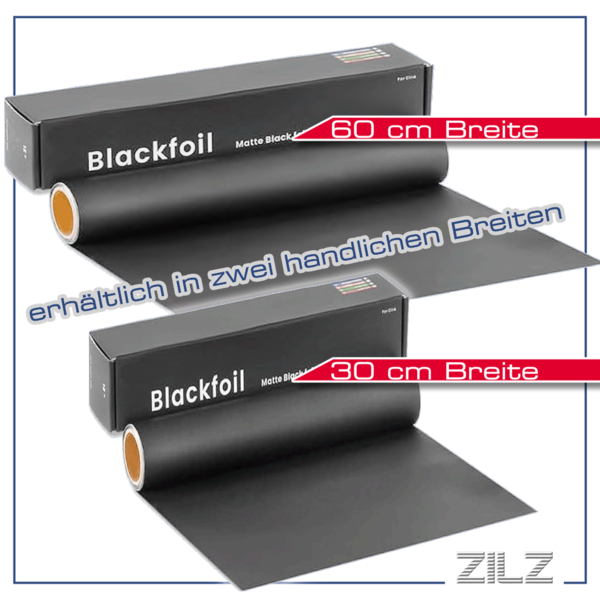 Black-Foil / BlackWrap: mattschwarze Alufolie (15,24m x 30cm)      [Preis inkl. MwSt  73,29€]
